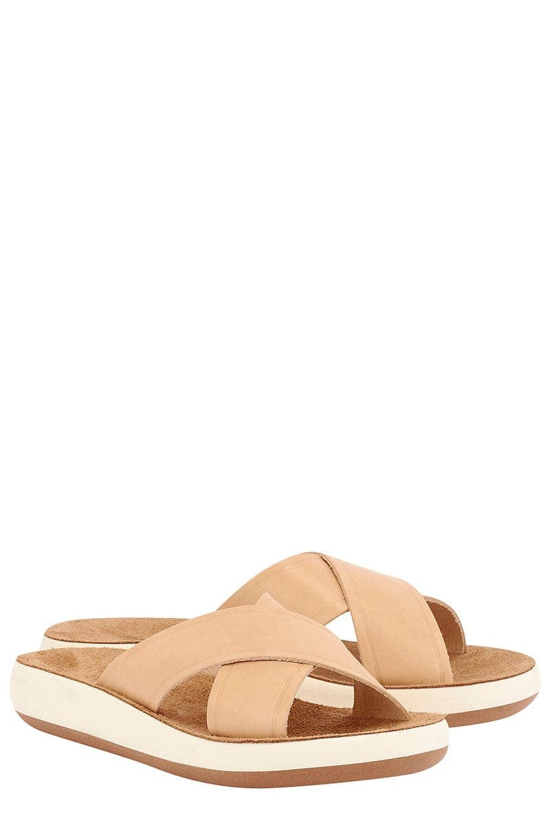 ANCIENT GREEK SANDALS-Thais Comfort Raffia Flatform Sandal-