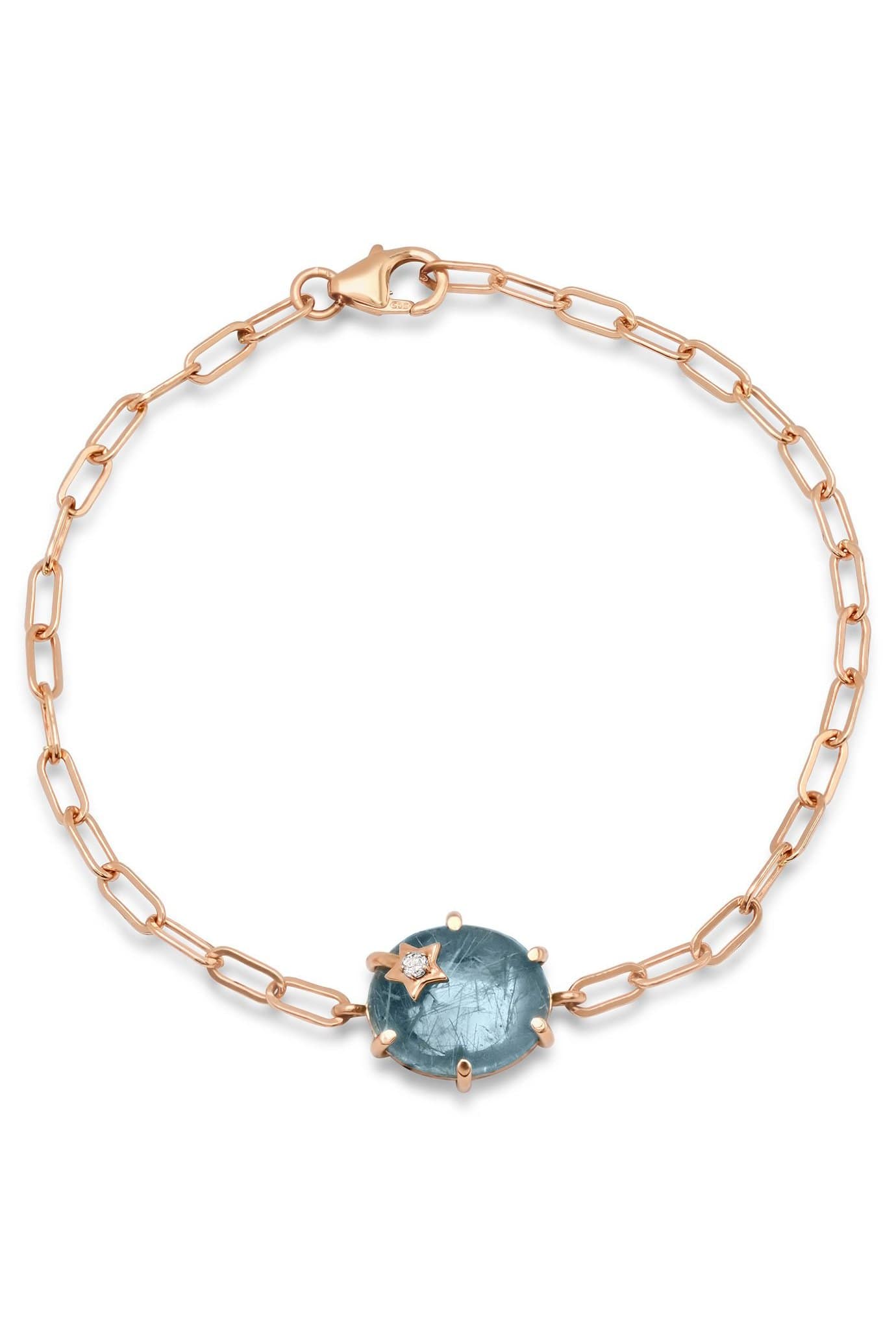 ANDREA FOHRMAN-Mini Galaxy Blue Topaz Bracelet-YELLOW GOLD