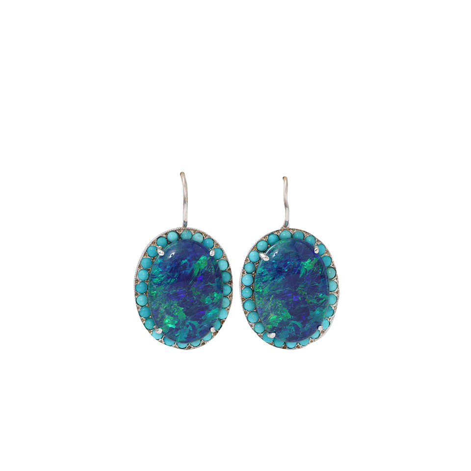 ANDREA FOHRMAN-Australian Opal Triplet Drop Earrings-WHITE GOLD