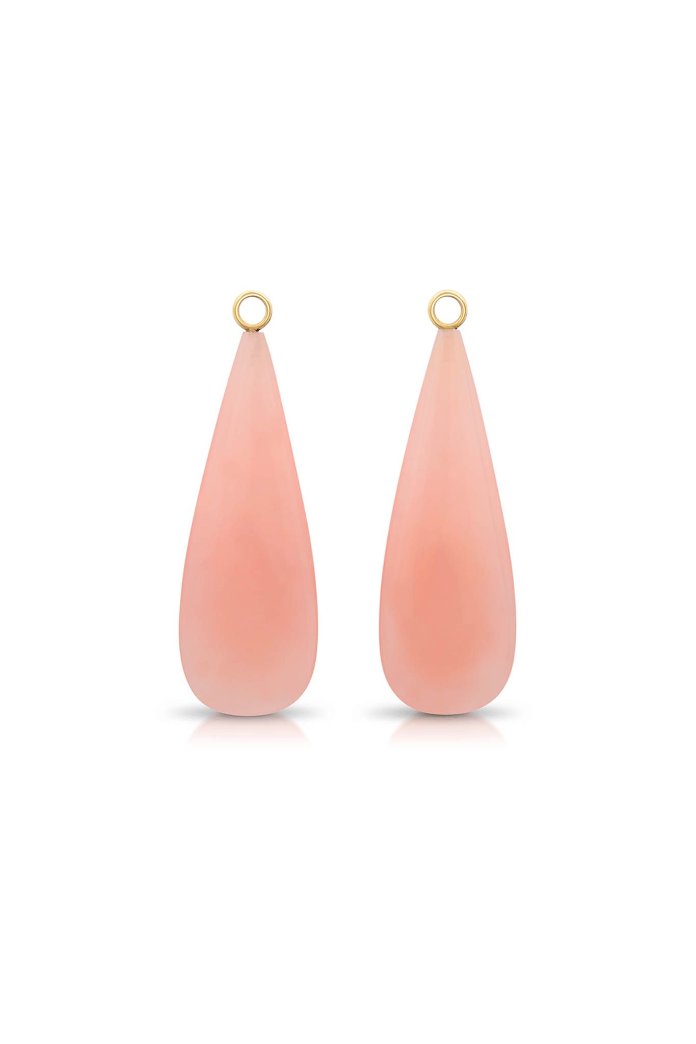 ANDREA FOHRMAN-Peruvian Pink Opal Large Briolettes-YELLOW GOLD