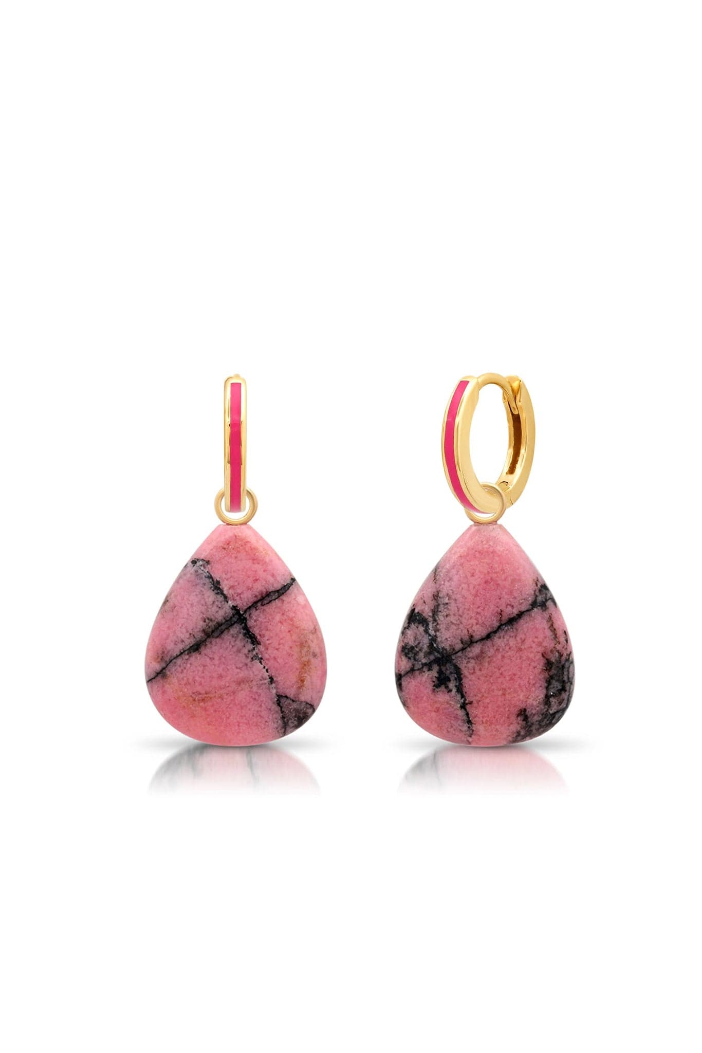 ANDREA FOHRMAN-Rhodonite Briolettes-YELLOW GOLD