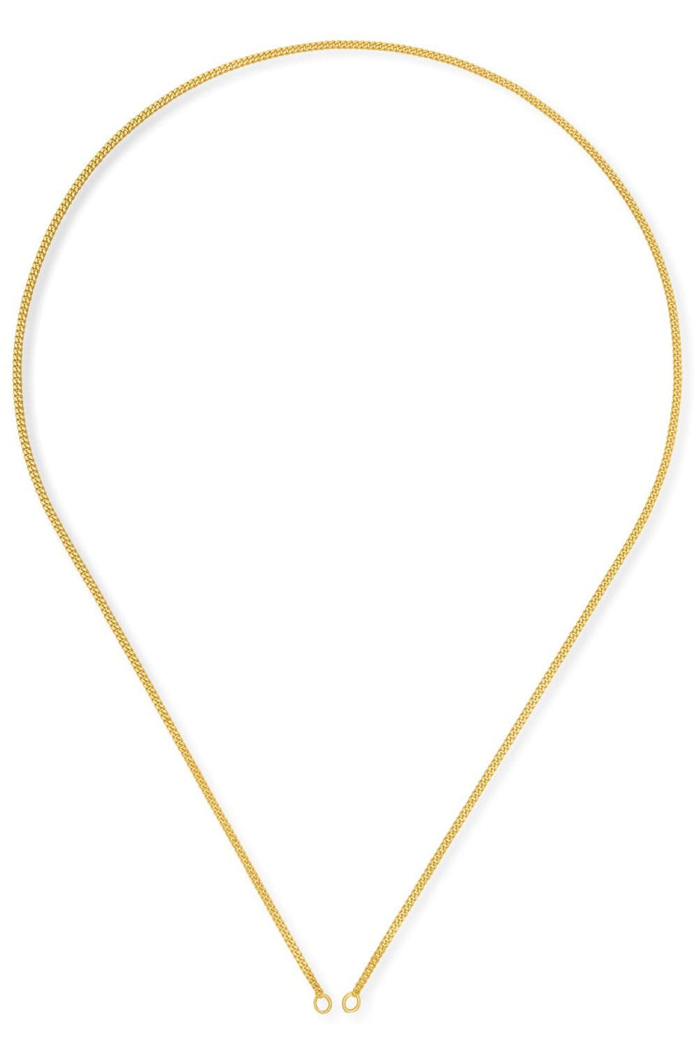ANDREA FOHRMAN-2.4mm Cuban Chain - 18"-YELLOW GOLD