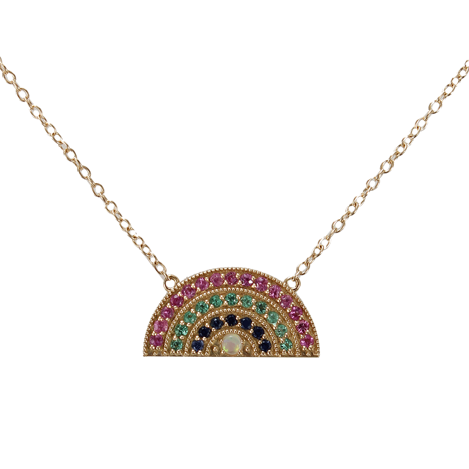 ANDREA FOHRMAN-Rainbow Pendant Necklace-YELLOW GOLD