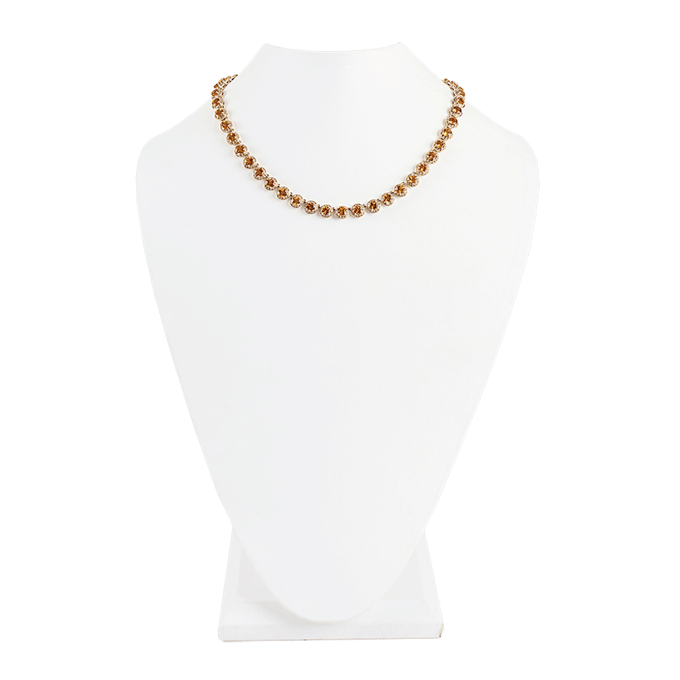 ANDREA FOHRMAN-Round Citrine with Champagne Diamonds-YLW GOLD