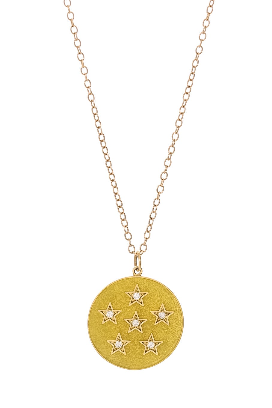 ANDREA FOHRMAN-Large Dune Full Moon Pendant-YELLOW GOLD