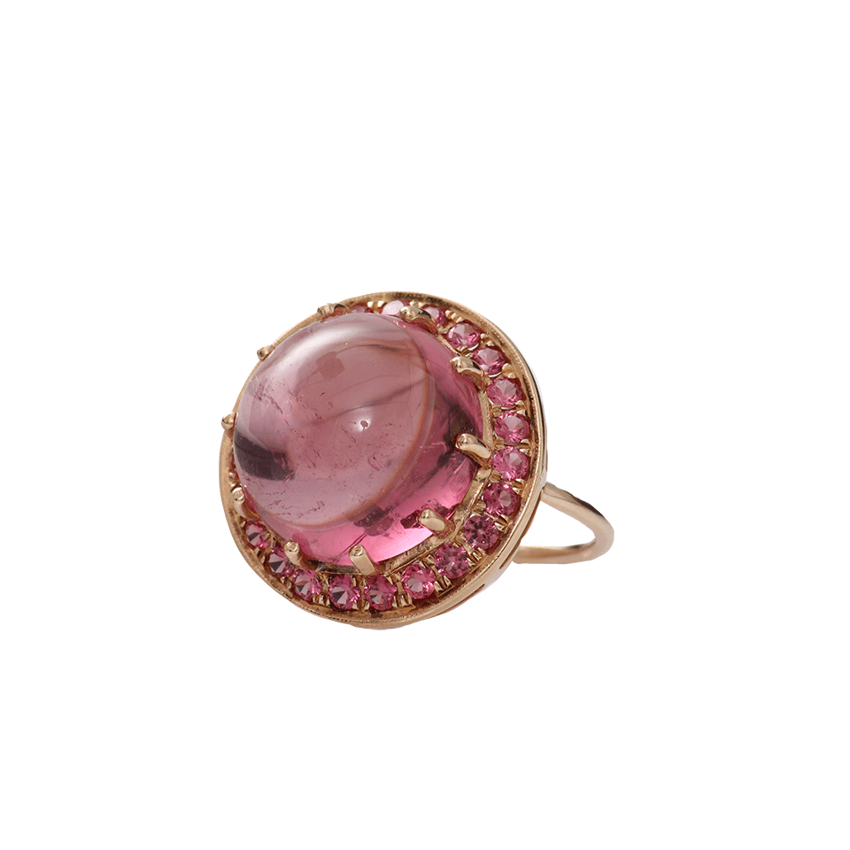 ANDREA FOHRMAN-Cabochon Pink Tourmaline Ring-ROSE GOLD