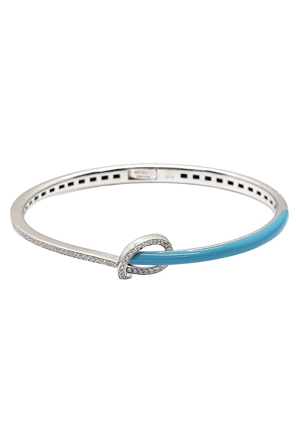 Diamond Blue Knot Bracelet-WHITE GOLD-JEWELRYFINE JEWELBRACELET O-ANDREOLI