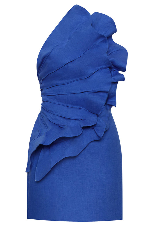 Es Ancestral Pleated Mini Dress