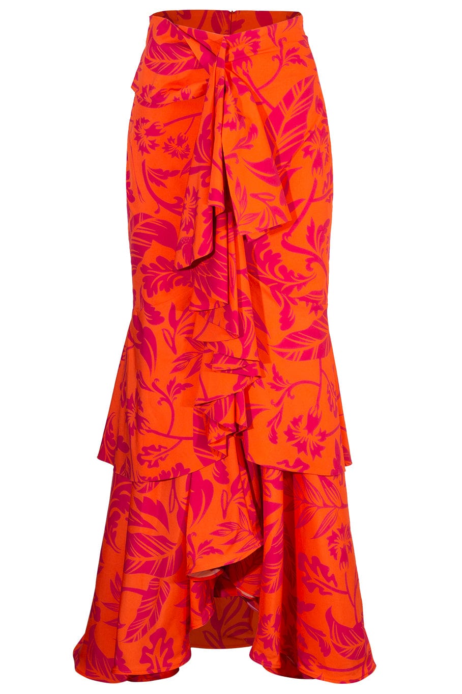 ANDRES OTALORA-Zayda Front Ruffle Maxi Skirt-