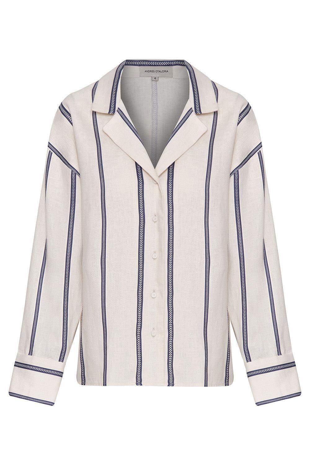 Salinas Shirt-STRIPE-0-CLOTHINGTOPBLOUSE-ANDRES OTALORA