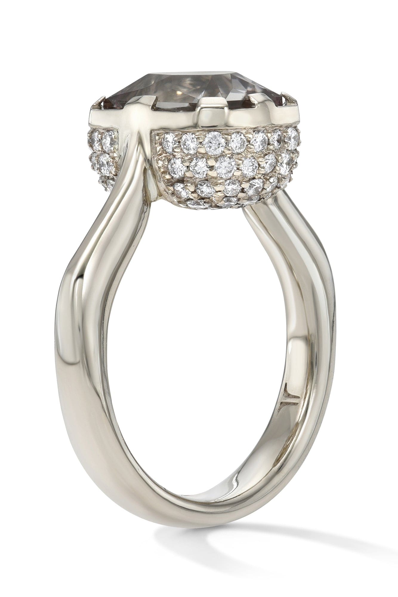 ANDY LIF-Precision Cut White Tourmaline Ring-WHITE GOLD