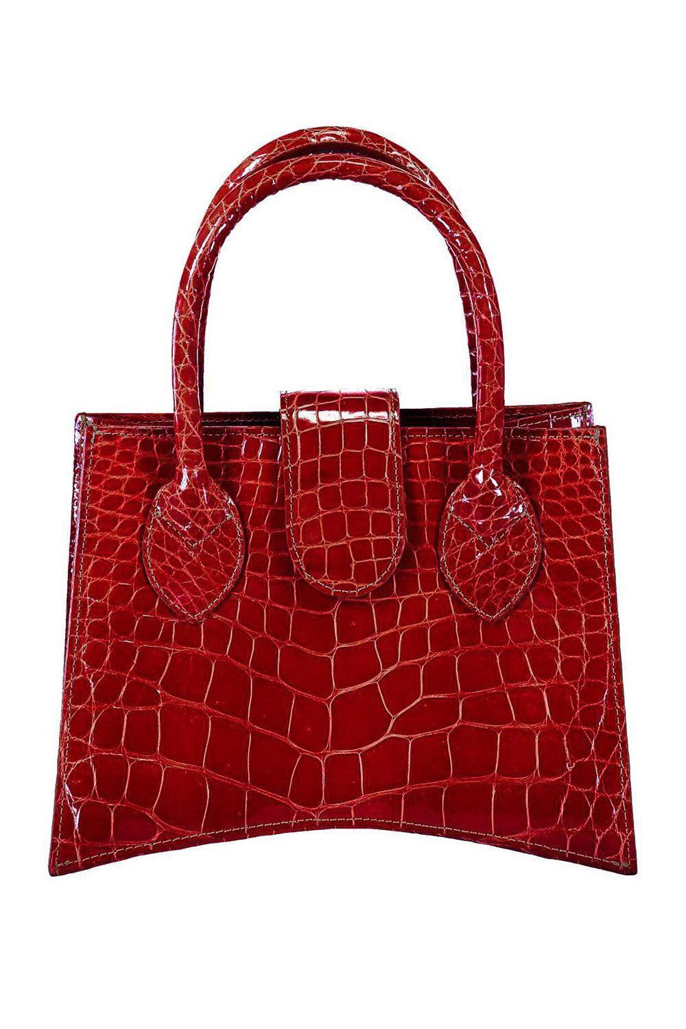 Demi Arco Bag - Fire Red-FIRE RED-HANDBAGTOP HANDLE-ANGELA ALVAREZ
