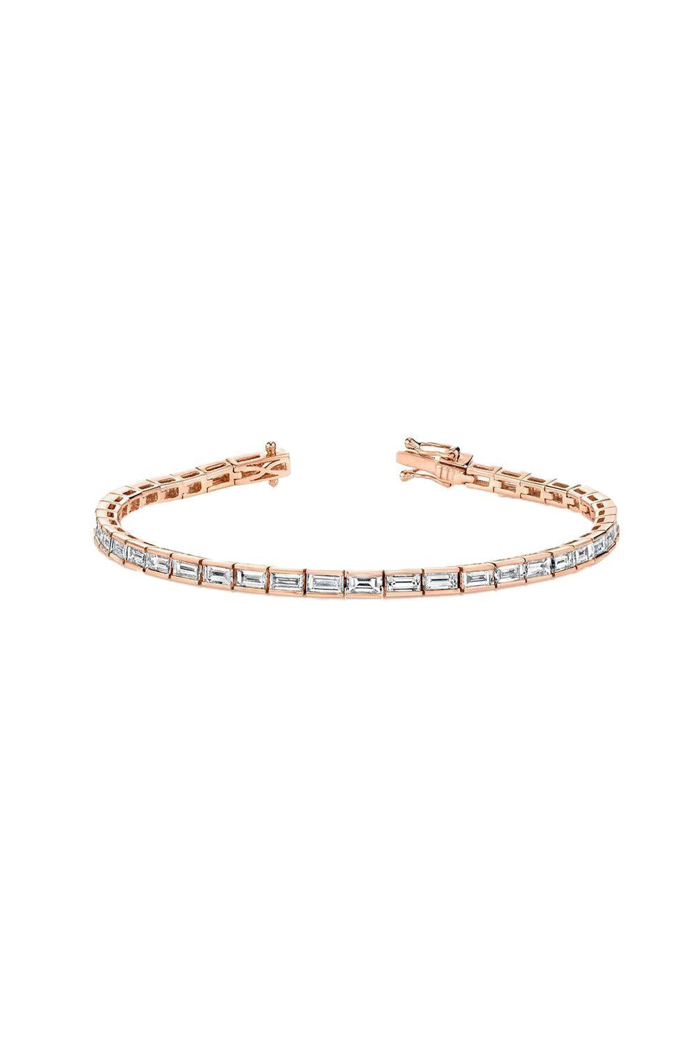 Pear Diamond Tennis Bracelet-ROSE GOLD-6.5-JEWELRYFINE JEWELBRACELET O-ANITA KO