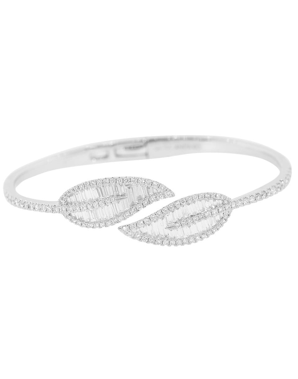 ANITA KO-Diamond Baguette Leaf Bracelet-WHITE GOLD