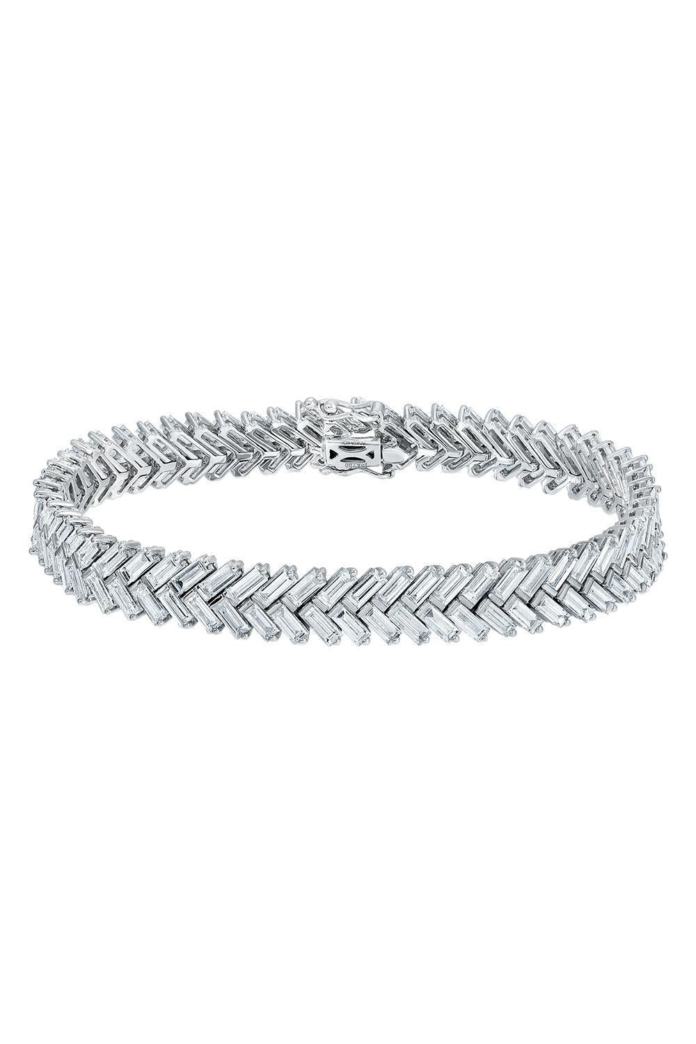 Diamond Zipper Tennis Bracelet-WHITE GOLD-JEWELRYFINE JEWELBRACELET O-ANITA KO