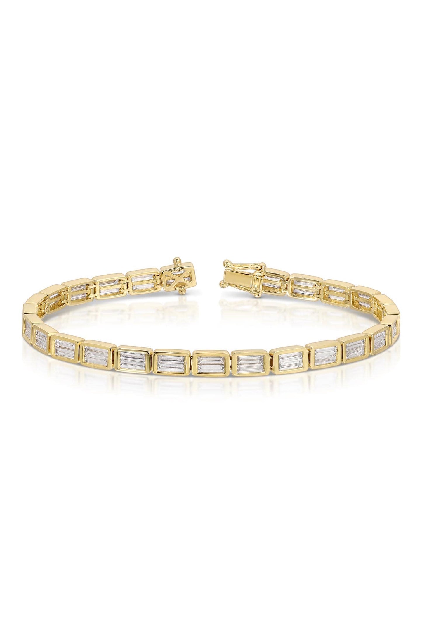 ANITA KO-Baguette Diamond Bunny Bracelet-YELLOW GOLD