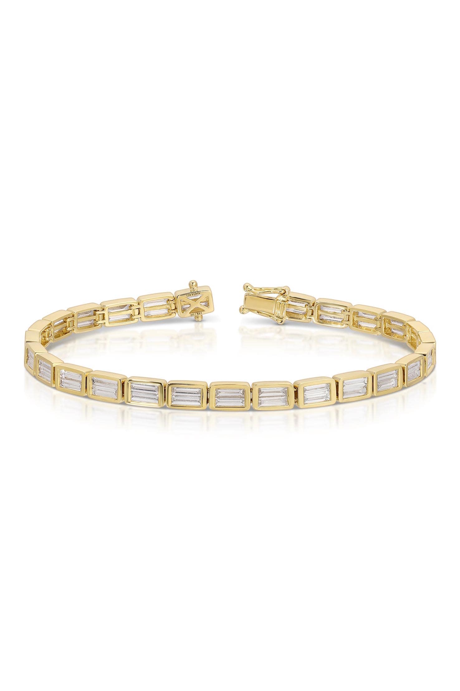 ANITA KO-Baguette Diamond Bunny Bracelet-YELLOW GOLD