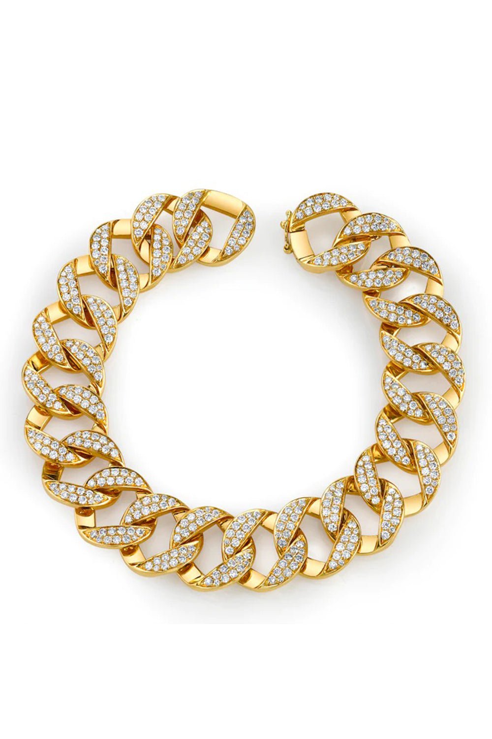 ANITA KO-Hemingway Diamond Chain Link Bracelet-YELLOW GOLD