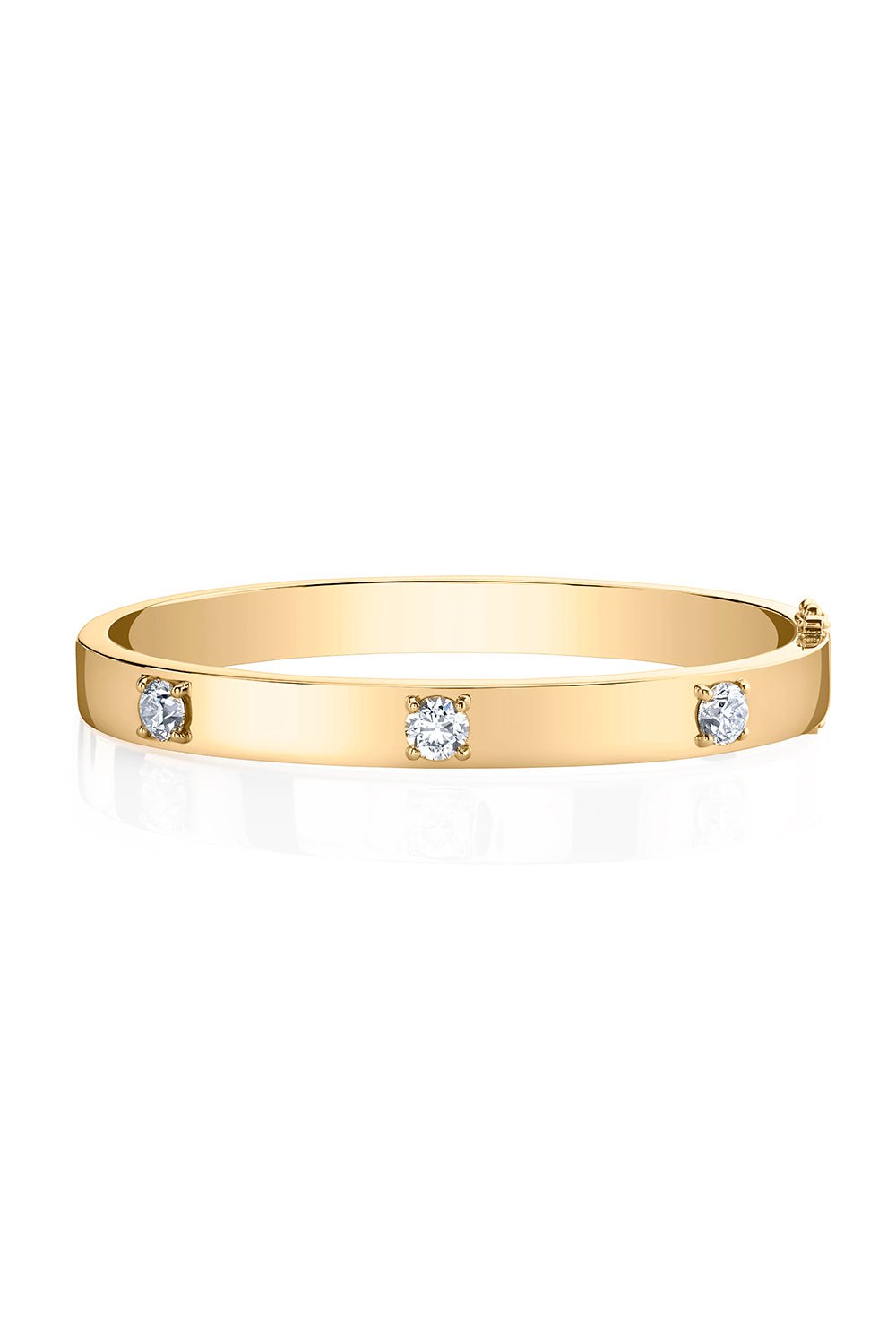 ANITA KO-Round Diamond Oval Bracelet-YELLOW GOLD