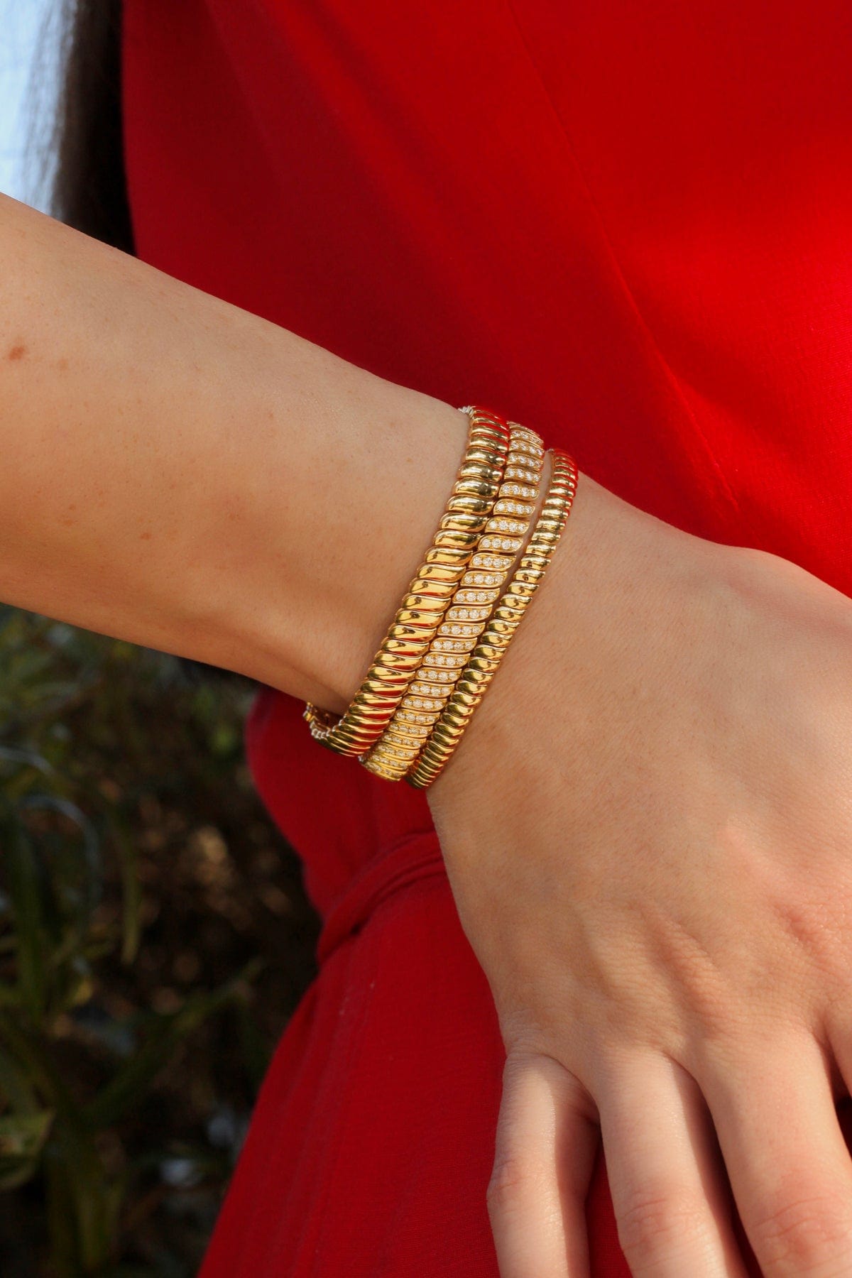 ANITA KO-Thin Zoe Bracelet-YELLOW GOLD