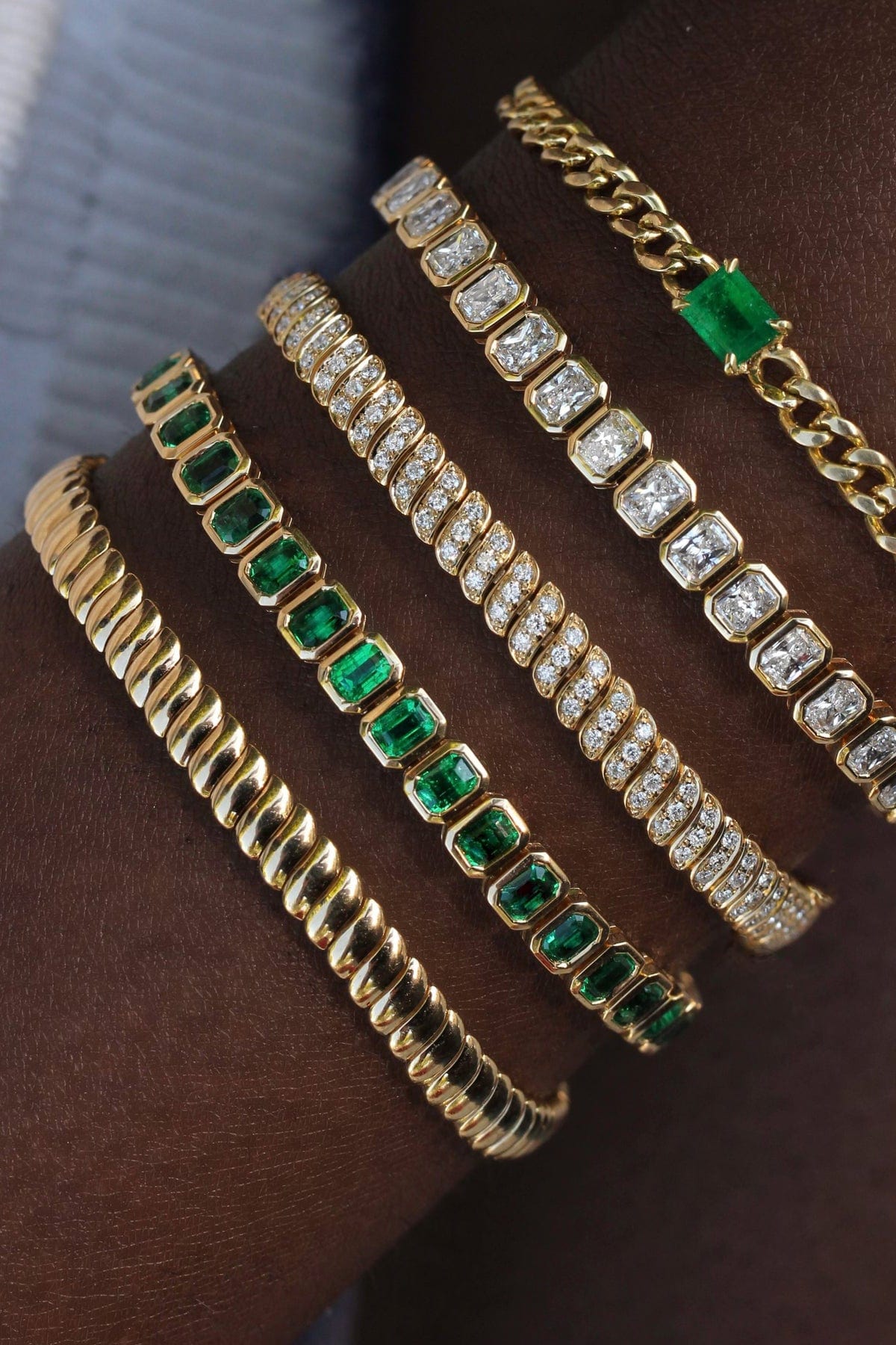 ANITA KO-Thin Zoe Bracelet-YELLOW GOLD