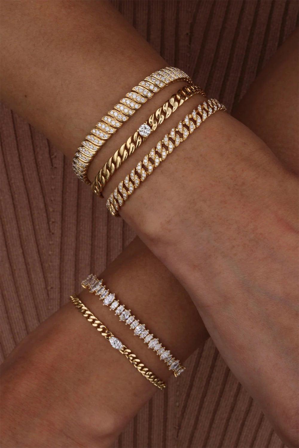 ANITA KO-Zoe Diamond Bracelet-YELLOW GOLD