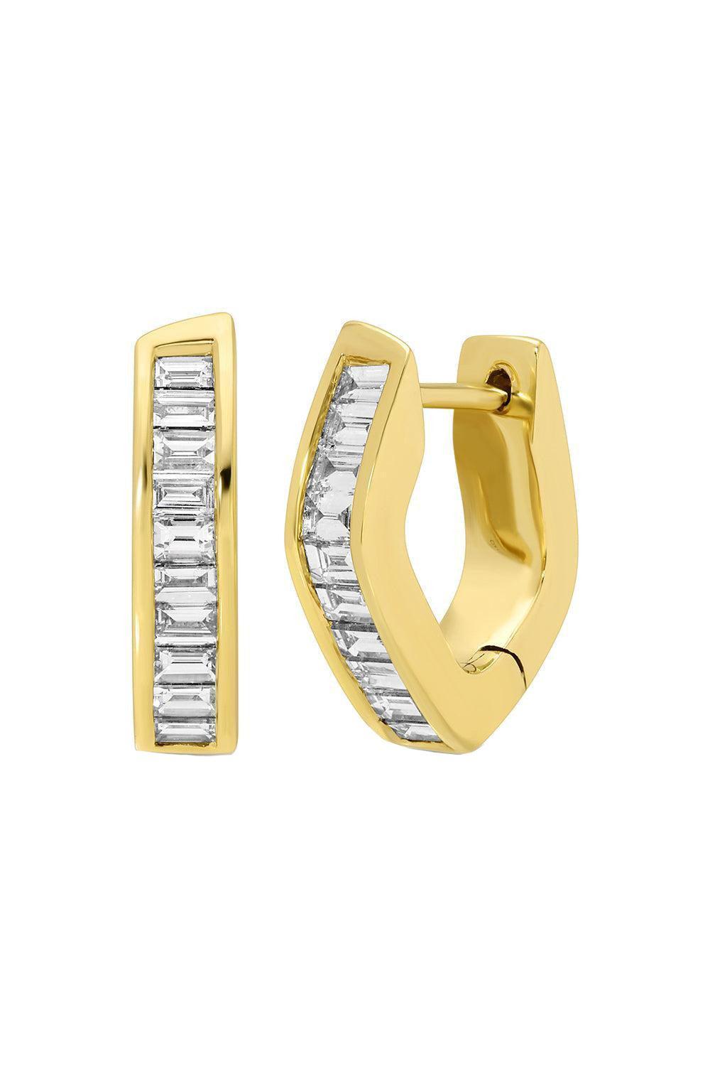 Diamond Georgie Huggie Earrings-YELLOW GOLD-JEWELRYFINE JEWELEARRING-ANITA KO