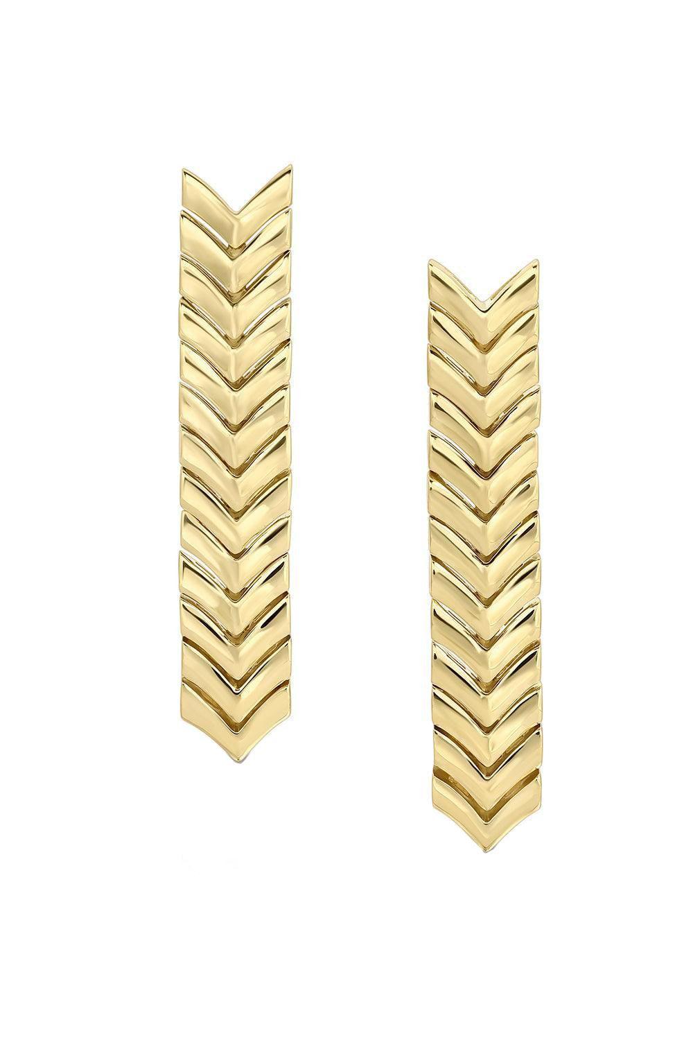 Zipper Drop Earrings-YELLOW GOLD-JEWELRYFINE JEWELEARRING-ANITA KO