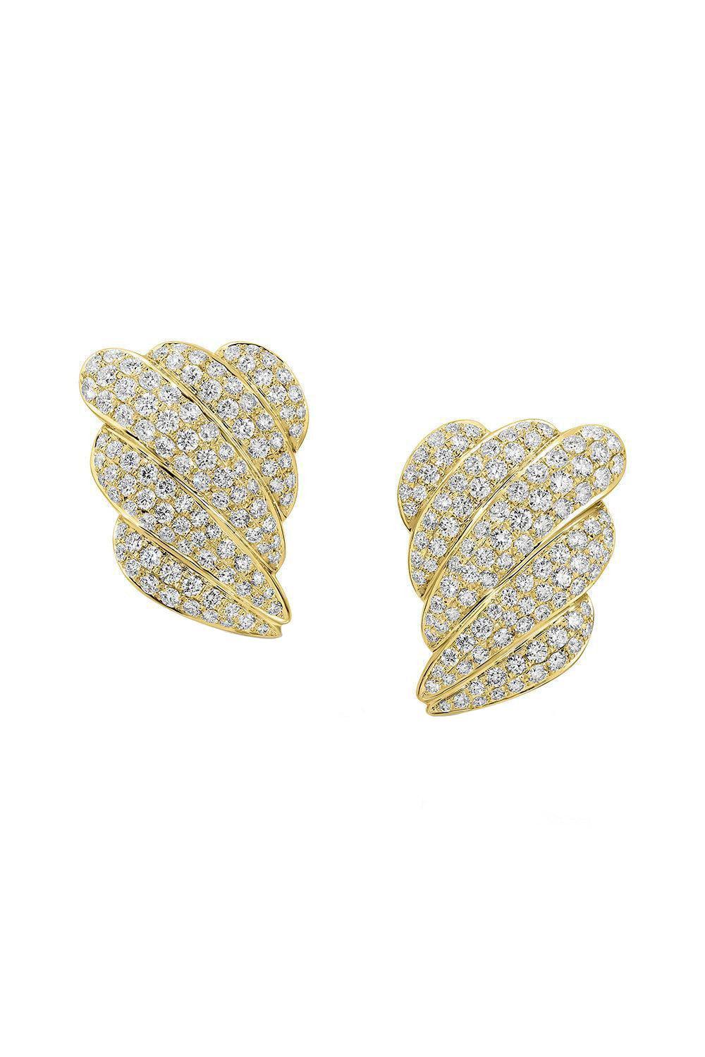 Large Diamond Croissant Earrings-YELLOW GOLD-JEWELRYFINE JEWELEARRING-ANITA KO