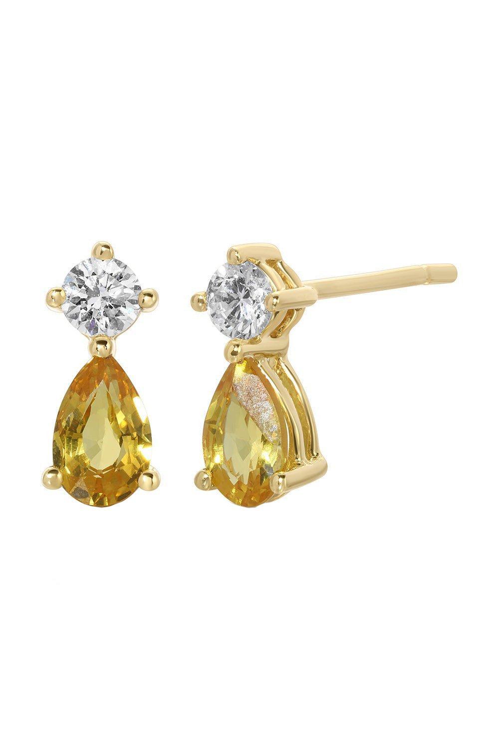 Violet Stud Earrings-YELLOW GOLD-JEWELRYFINE JEWELEARRING-ANITA KO