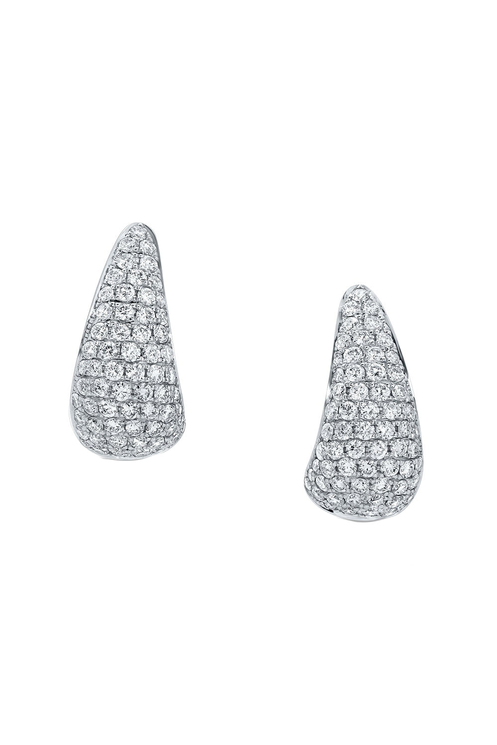 Diamond Small Claw Earrings-WHITE GOLD-JEWELRYFINE JEWELEARRING-ANITA KO