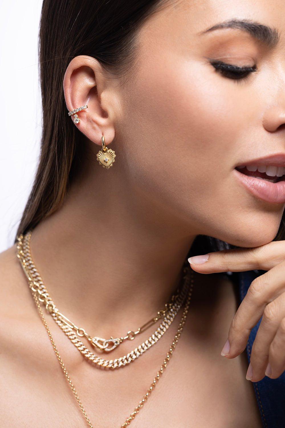 ANITA KO-Daphne Diamond Drop Ear Cuff-