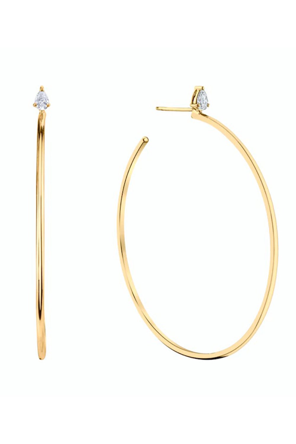 ANITA KO-Large Diamond Hoop Earrings-