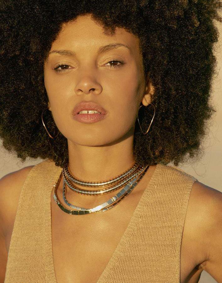 ANITA KO-Rose Gold Twisted Hoop Earrings-ROSE GOLD