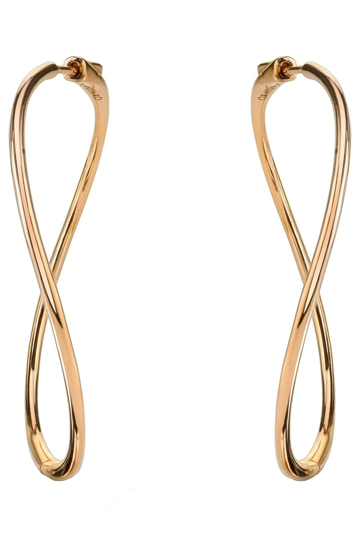 Rose Gold Twisted Hoop Earrings