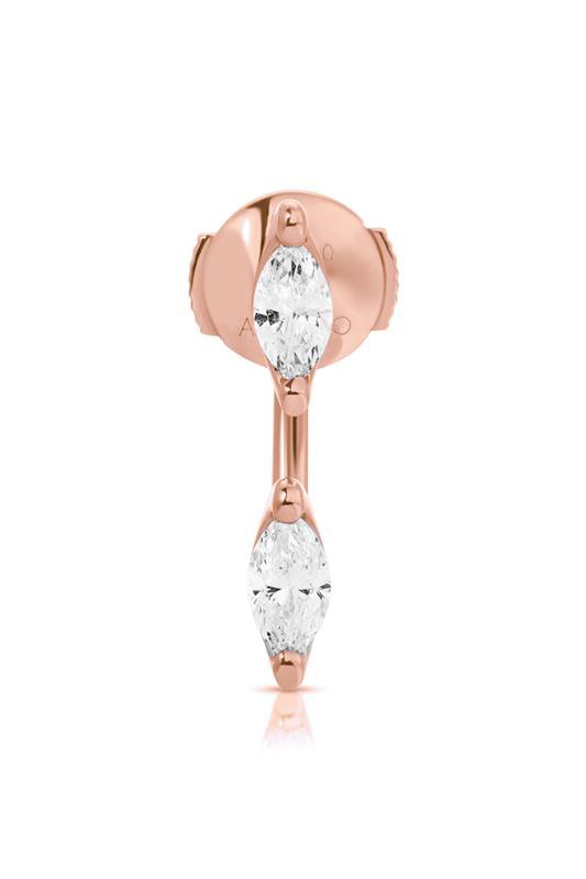 ANITA KO-Classic Marquise Orbit Earring-ROSE GOLD
