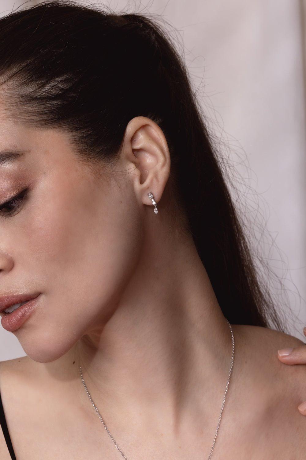 ANITA KO-Maya Drop Earrings-WHITE GOLD