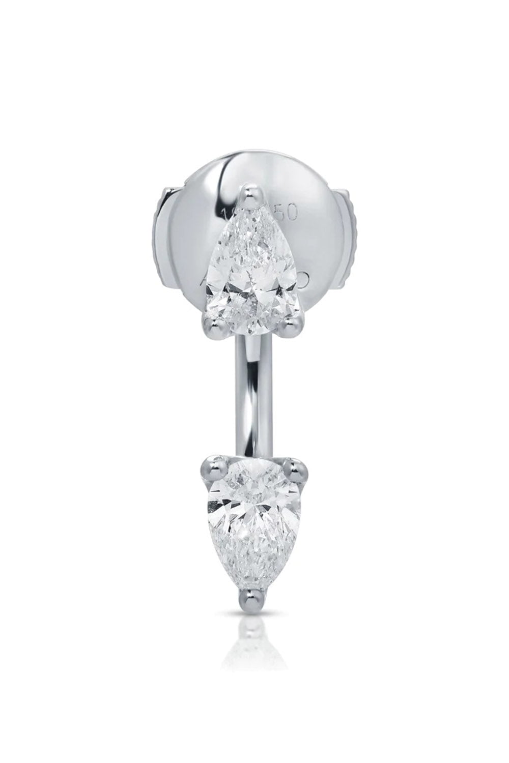 ANITA KO-Single Medium Orbit Earring-WHITE GOLD