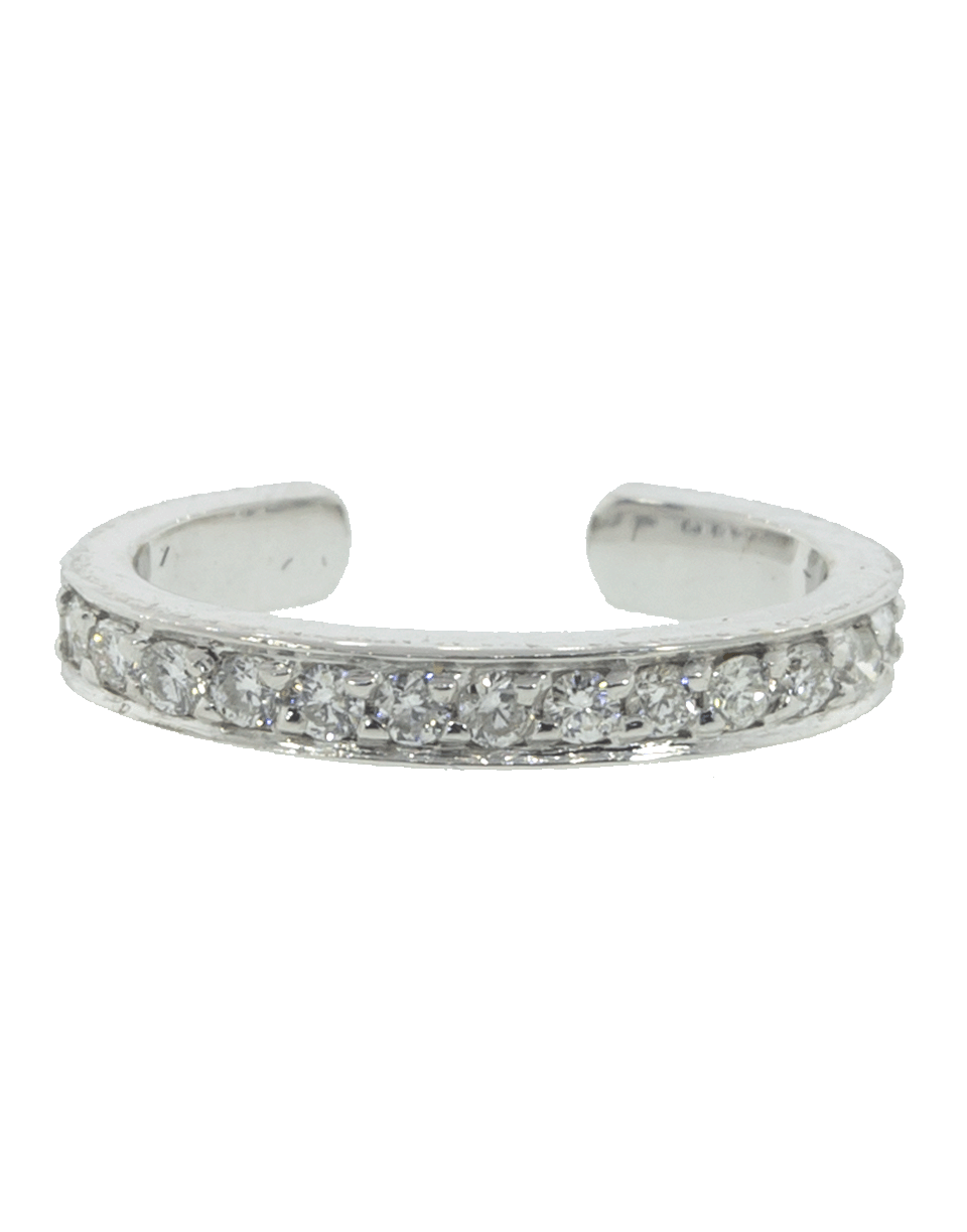 ANITA KO-White Gold Single Row Diamond Ear Cuff-WHITE GOLD