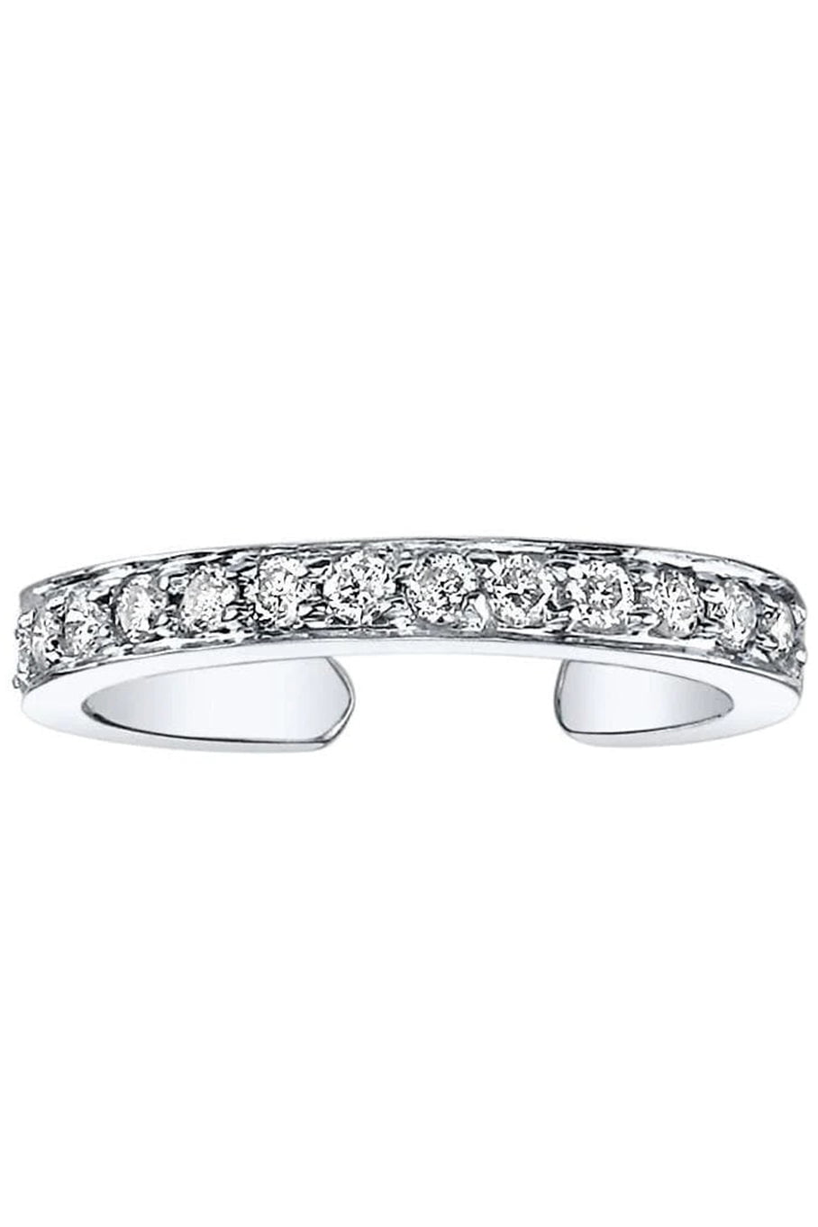 ANITA KO-White Gold Single Row Diamond Ear Cuff-WHITE GOLD