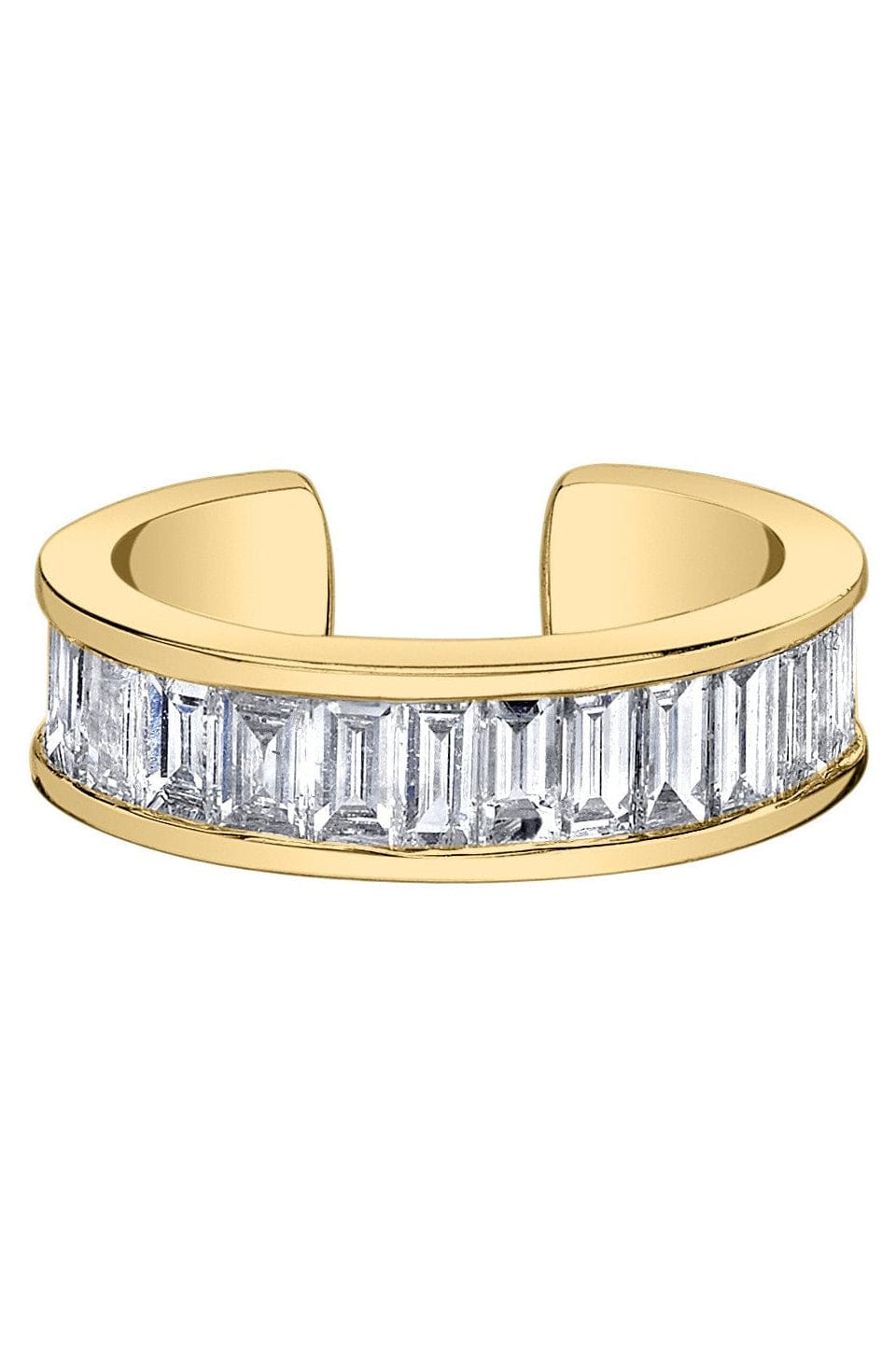 ANITA KO-Baguette Diamond Ear Cuff-YELLOW GOLD