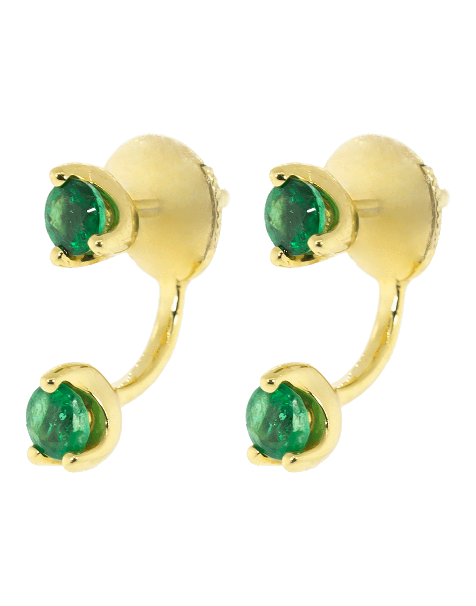 ANITA KO-Emerald Orbit Earrings-YELLOW GOLD