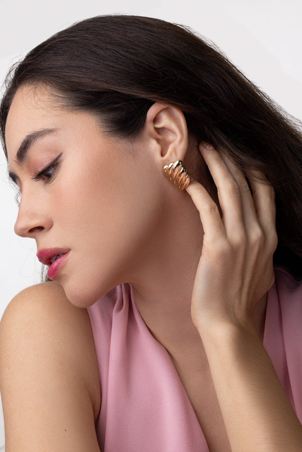 Large Croissant Earrings-YELLOW GOLD-JEWELRYFINE JEWELEARRING-ANITA KO