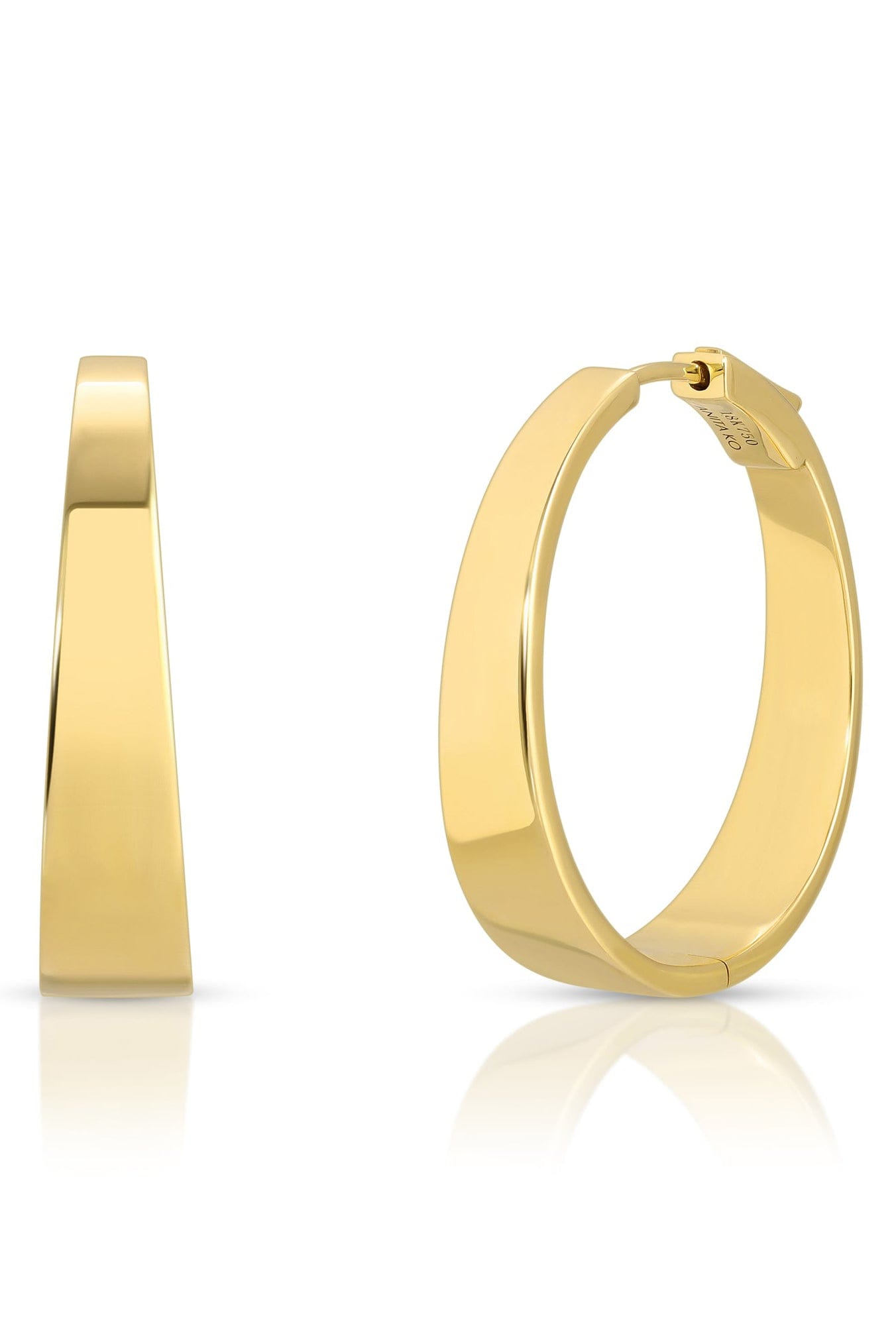 ANITA KO-Large Meryl Hoops-YELLOW GOLD