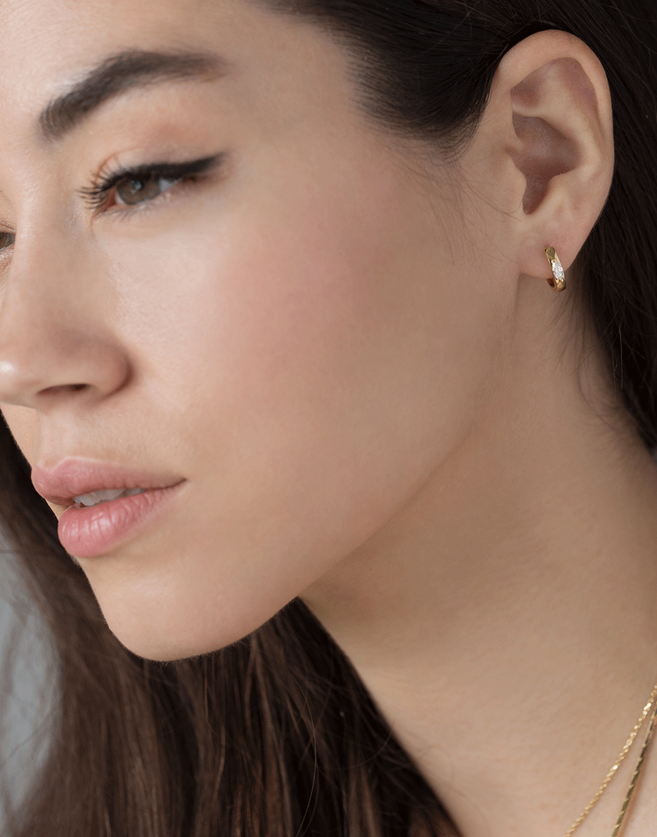 ANITA KO-Marquis Diamond Center Huggies-YELLOW GOLD