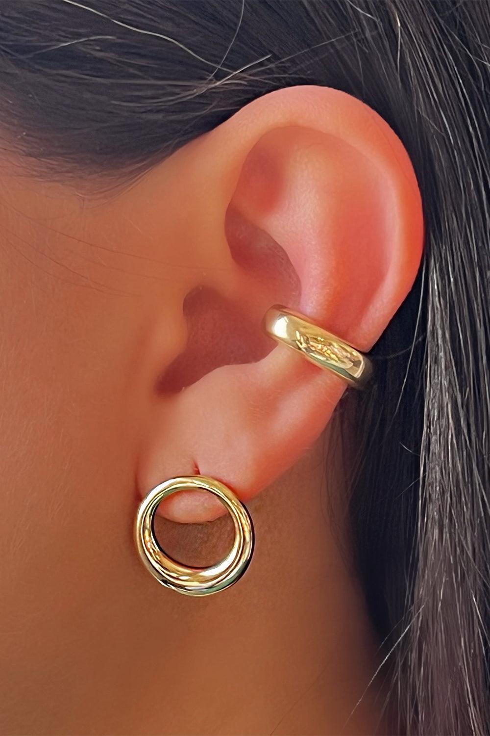 Small Galaxy Earrings-YELLOW GOLD-JEWELRYFINE JEWELEARRING-ANITA KO