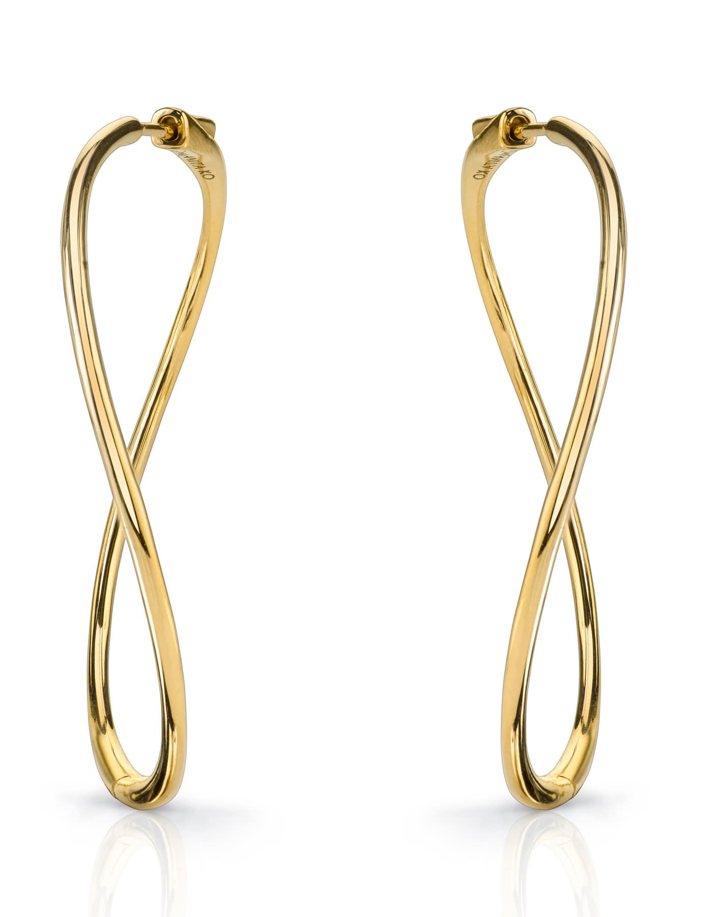 ANITA KO-Yellow Gold Twisted Hoop Earrings-YELLOW GOLD