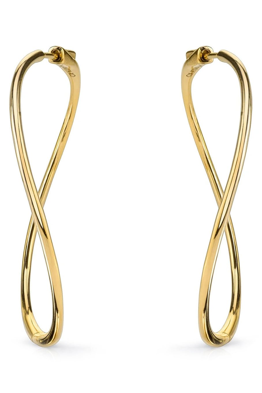 ANITA KO-Yellow Gold Twisted Hoop Earrings-YELLOW GOLD