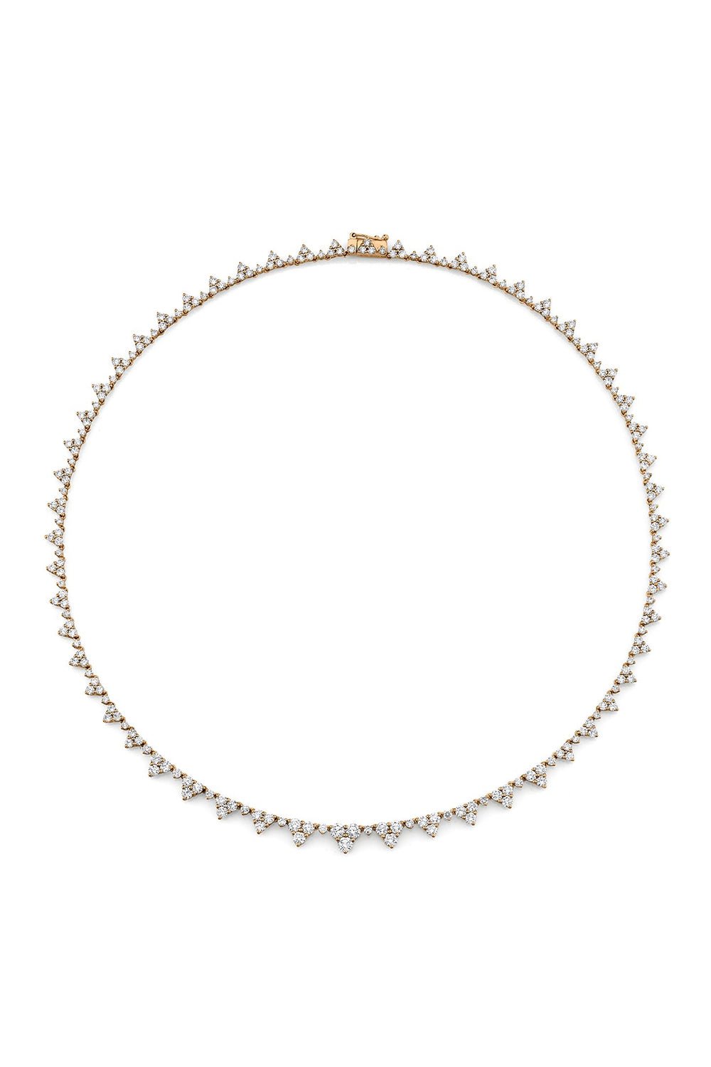 ANITA KO-Diamond Triangle Eternity Choker Necklace-ROSE GOLD