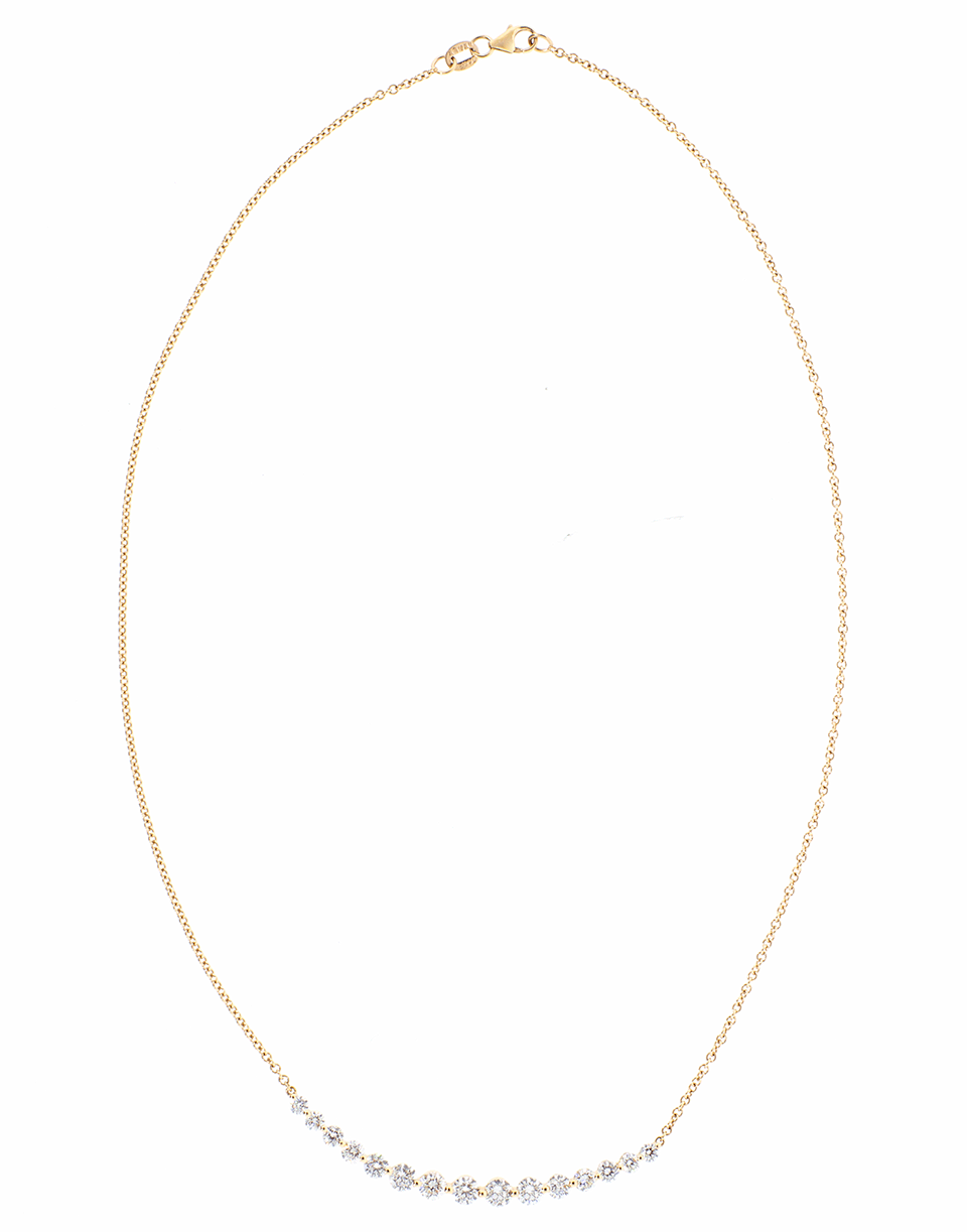 ANITA KO-Large Diamond Crescent Necklace-ROSE GOLD